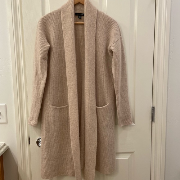 Saks Fifth Avenue 100% Cashmere Long Cardigan - Picture 2 of 7